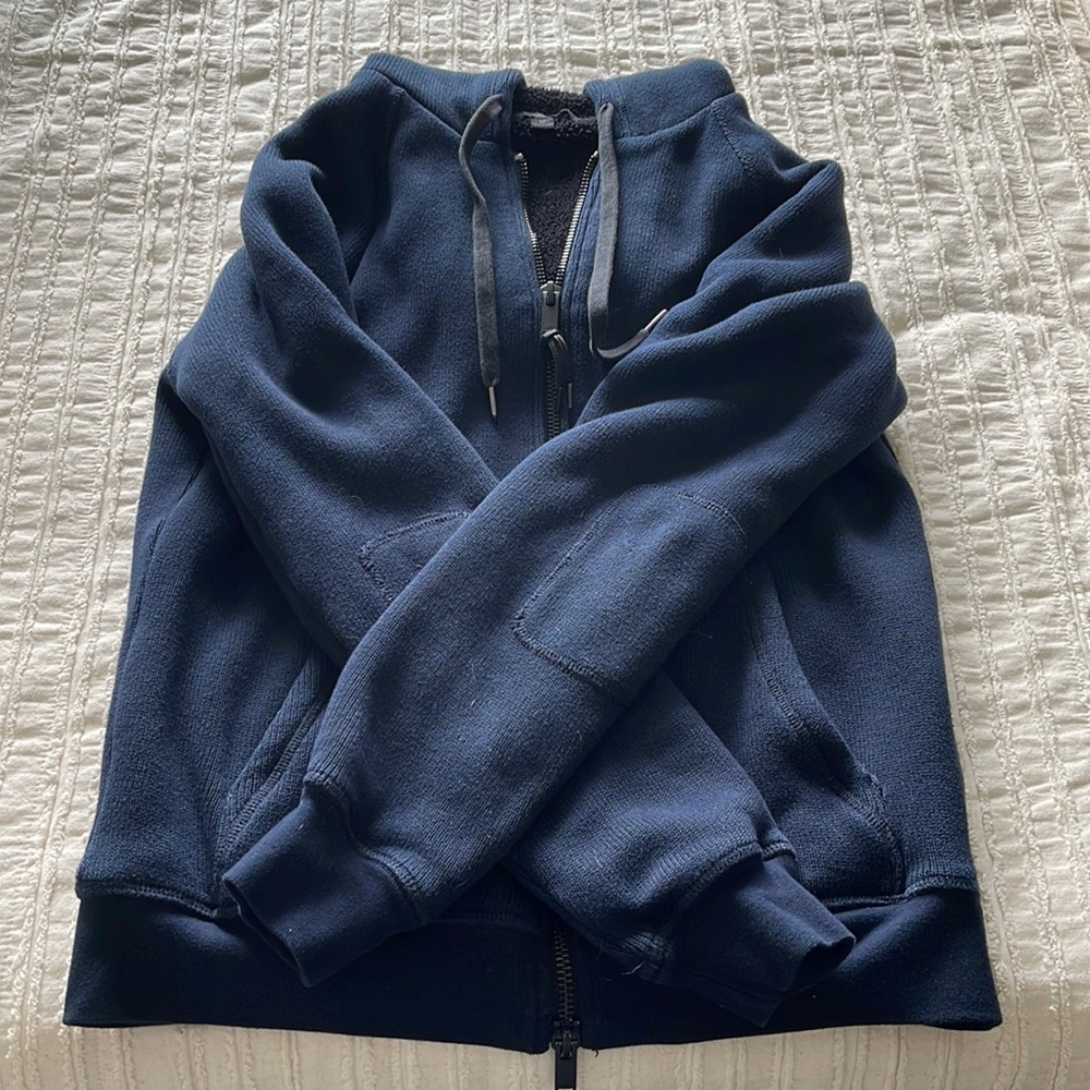 John Varvatos Hooded Sweatshirt- Navy